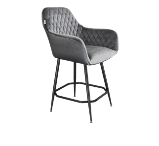 Полубарный стул SHT-ST38 / SHT-S148-1 (угольно-серый/черный муар) в Петрозаводске