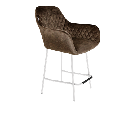 Полубарный стул SHT-ST38 / SHT-S29P-1 (кофейный трюфель/белый муар) в Петрозаводске - изображение