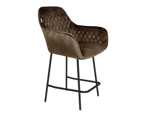 Полубарный стул SHT-ST38 / SHT-S29P-1 (кофейный трюфель/черный муар) в Петрозаводске - изображение