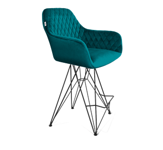 Полубарный стул SHT-ST38 / SHT-S66-1 (альпийский бирюзовый/черный муар) в Петрозаводске - предосмотр
