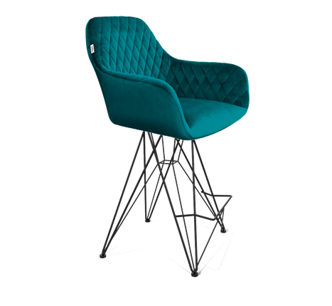 Полубарный стул SHT-ST38 / SHT-S66-1 (альпийский бирюзовый/черный муар) в Петрозаводске - изображение
