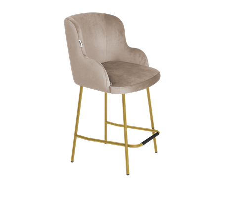 Полубарный стул SHT-ST39 / SHT-S29P-1 (латте/золото) в Петрозаводске - изображение