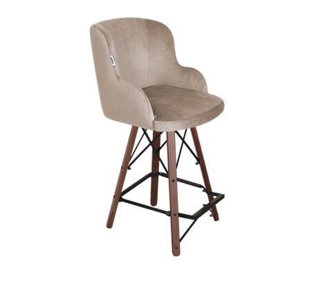 Полубарный стул SHT-ST39 / SHT-S80-1 (латте/темный орех/черный) в Петрозаводске - изображение