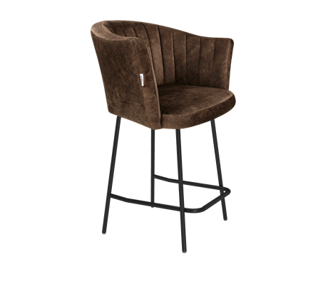 Полубарный стул SHT-ST42-1 / SHT-S29P-1 (кофейный трюфель/черный муар) в Петрозаводске - изображение