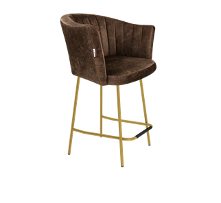 Полубарный стул SHT-ST42-1 / SHT-S29P-1 (кофейный трюфель/золото) в Петрозаводске - предосмотр