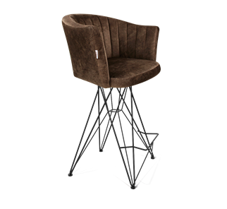 Полубарный стул SHT-ST42-1 / SHT-S66-1 (кофейный трюфель/черный муар) в Петрозаводске - предосмотр