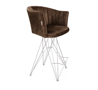 Полубарный стул SHT-ST42-1 / SHT-S66-1 (кофейный трюфель/хром лак) в Петрозаводске - предосмотр