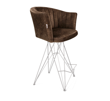 Полубарный стул SHT-ST42-1 / SHT-S66-1 (кофейный трюфель/хром лак) в Петрозаводске - изображение