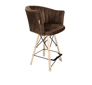 Полубарный стул SHT-ST42-1 / SHT-S80-1 (кофейный трюфель/прозрачный лак/черный) в Петрозаводске - предосмотр