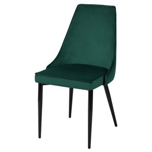 Мягкий дизайнерский стул Лорд СРП-071 Эмаль черная Веллюто темно-зеленый в Петрозаводске