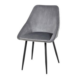 Дизайнерский стул Мартин СРП-063 эмаль черная Веллюто серый в Петрозаводске - предосмотр