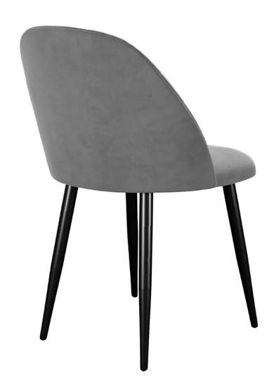 Мягкий стул 302, микровелюр B22 grey, ножки черные в Петрозаводске - изображение 3