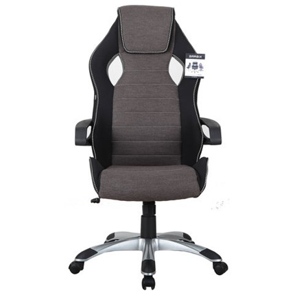 Компьютерное кресло Brabix Techno GM-002 (ткань, черное/серое, вставки белые) в Петрозаводске - изображение