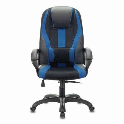 Компьютерное кресло Brabix Premium Rapid GM-102 (экокожа/ткань, черное/синее) в Петрозаводске - изображение