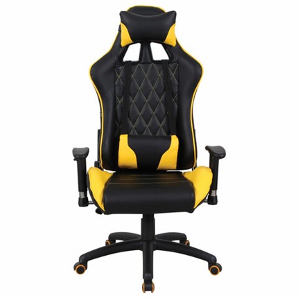 Офисное кресло Brabix GT Master GM-110 (две подушки, экокожа, черное/желтое) 531927 в Петрозаводске - изображение