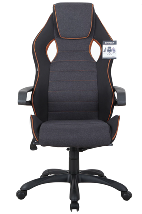 Кресло офисное Brabix Techno Pro GM-003 (ткань, черное/серое, вставки оранжевые) в Петрозаводске - изображение