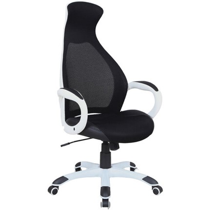 Кресло компьютерное Brabix Premium Genesis EX-517 (пластик белый, ткань/экокожа/сетка черная) в Петрозаводске - изображение