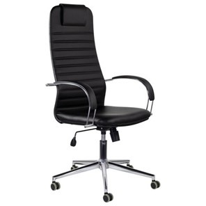 Кресло офисное Brabix Premium Pilot EX-610 CH (хром, кожзам, черное) в Петрозаводске - предосмотр