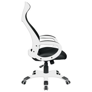 Кресло компьютерное Brabix Premium Genesis EX-517 (пластик белый, ткань/экокожа/сетка черная) в Петрозаводске - предосмотр 1