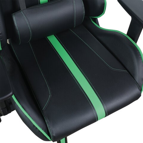 Офисное кресло Brabix GT Carbon GM-120 (две подушки, экокожа, черное/зеленое) 531929 в Петрозаводске - изображение 7