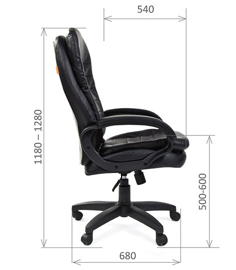 Кресло офисное CHAIRMAN 795 LT, экокожа, цвет черный в Петрозаводске - изображение 2