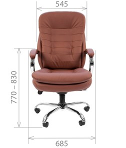 Кресло компьютерное CHAIRMAN 795 экокожа, цвет коричневый в Петрозаводске - предосмотр 1