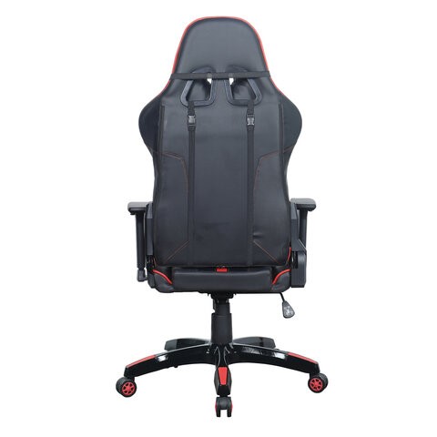 Кресло компьютерное Brabix GT Carbon GM-120 (две подушки, экокожа, черное/красное) 531931 в Петрозаводске - изображение 3