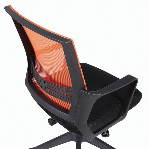 Офисное кресло Brabix Balance MG-320 (с подлокотниками, комбинированное черное/оранжевое) в Петрозаводске - изображение 6