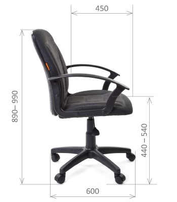 Офисное кресло CHAIRMAN 627 ткань, цвет серый в Петрозаводске - изображение 2