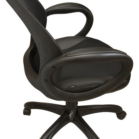 Офисное кресло Brabix Premium Genesis EX-517 (пластик черный, ткань/экокожа/сетка черная) в Петрозаводске - изображение 6