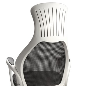 Кресло компьютерное Brabix Premium Genesis EX-517 (пластик белый, ткань/экокожа/сетка черная) в Петрозаводске - предосмотр 6