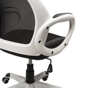 Кресло компьютерное Brabix Premium Genesis EX-517 (пластик белый, ткань/экокожа/сетка черная) в Петрозаводске - предосмотр 4