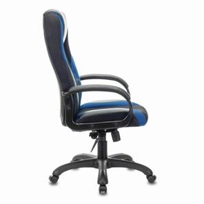 Компьютерное кресло Brabix Premium Rapid GM-102 (экокожа/ткань, черное/синее) в Петрозаводске - предосмотр 1