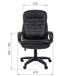 Кресло офисное CHAIRMAN 795 LT, экокожа, цвет черный в Петрозаводске - предосмотр 1