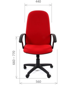 Кресло компьютерное CHAIRMAN 289, ткань, цвет красный в Петрозаводске - предосмотр 1