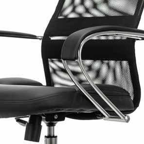 Компьютерное кресло Brabix Premium Stalker EX-608 CH (хром, ткань-сетка/кожзам, черное) в Петрозаводске - предосмотр 3