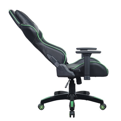 Офисное кресло Brabix GT Carbon GM-120 (две подушки, экокожа, черное/зеленое) 531929 в Петрозаводске - изображение 4
