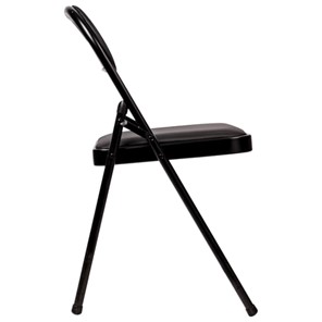 Офисный стул складной Brabix Golf Plus CF-003 Комфорт (черный каркас, кожзам черный) в Петрозаводске - предосмотр 2