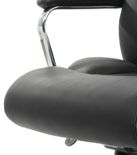 Кресло компьютерное Brabix Premium Phaeton EX-502 (натуральная кожа, хром, черное) в Петрозаводске - изображение 8