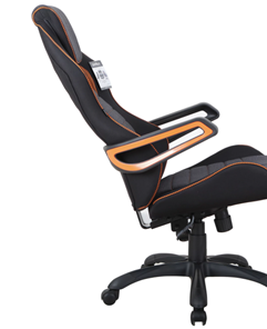 Кресло офисное Brabix Techno Pro GM-003 (ткань, черное/серое, вставки оранжевые) в Петрозаводске - предосмотр 1