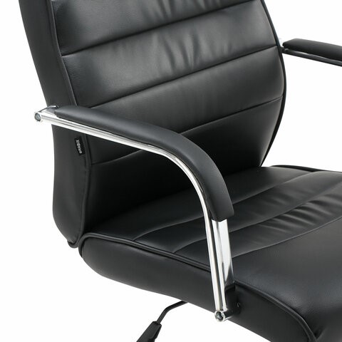 Кресло компьютерное Brabix Stark EX-547 (экокожа, хром, черное) 531948 в Петрозаводске - изображение 9