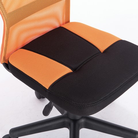 Кресло компьютерное Brabix Smart MG-313 (без подлокотников, комбинированное, черное/оранжевое) в Петрозаводске - изображение 6
