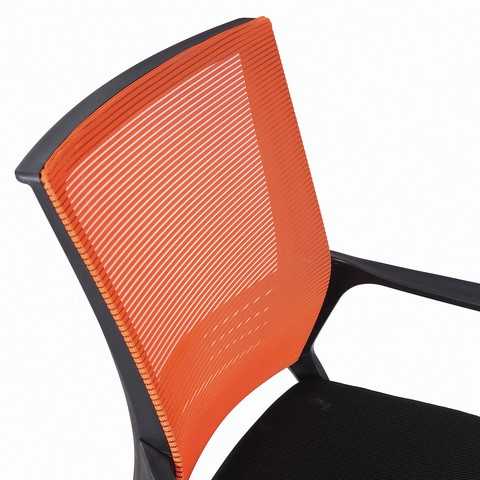 Офисное кресло Brabix Balance MG-320 (с подлокотниками, комбинированное черное/оранжевое) в Петрозаводске - изображение 3