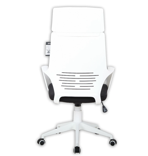 Офисное кресло Brabix Premium Prime EX-515 (пластик белый, ткань, черное) 531812 в Петрозаводске - изображение 3