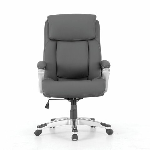 Офисное кресло Brabix Premium Level EX-527 (пружинный блок, рециклированная кожа, серое) 531937 в Петрозаводске - изображение 4
