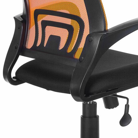 Компьютерное кресло Brabix Fly MG-396 (с подлокотниками, сетка, оранжевое/черное) в Петрозаводске - изображение 5