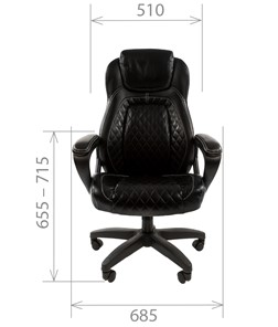 Офисное кресло CHAIRMAN 432, экокожа, цвет черный в Петрозаводске - предосмотр 1