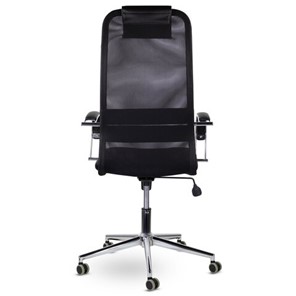 Кресло офисное Brabix Premium Pilot EX-610 CH (хром, ткань-сетка, черное) в Петрозаводске - предосмотр 4