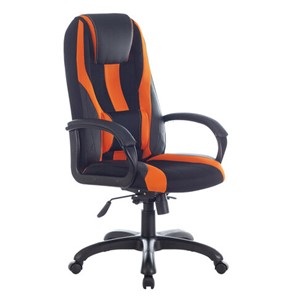Компьютерное кресло Brabix Premium Rapid GM-102 (экокожа/ткань, черно/оранжевое) в Петрозаводске - предосмотр 3