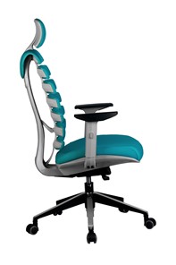 Офисное кресло Riva Chair SHARK (Лазурный/серый) в Петрозаводске - предосмотр 2